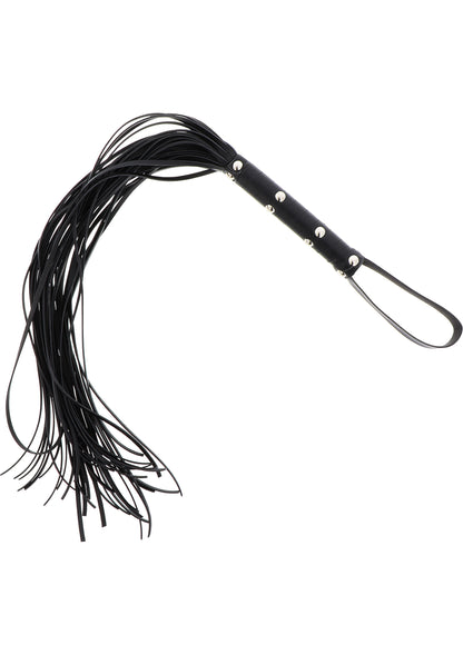 Hidden Desire Extreme Long Studded Flogger Whip BLACK - 2