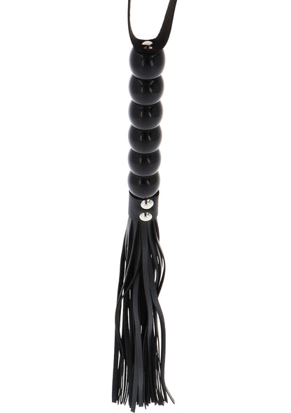 Hidden Desire Extreme Long Beaded Flogger Whip BLACK - 2