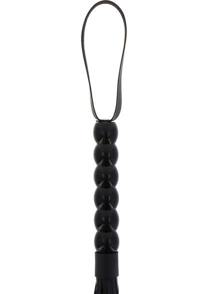 Hidden Desire Extreme Long Beaded Flogger Whip BLACK - 1