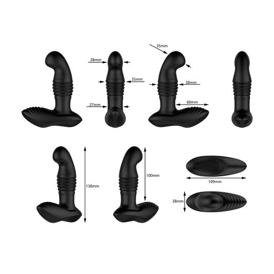Nexus- Thrust Ferngesteuerter Stoßender Prostata-Massagegerät- Schwarz
