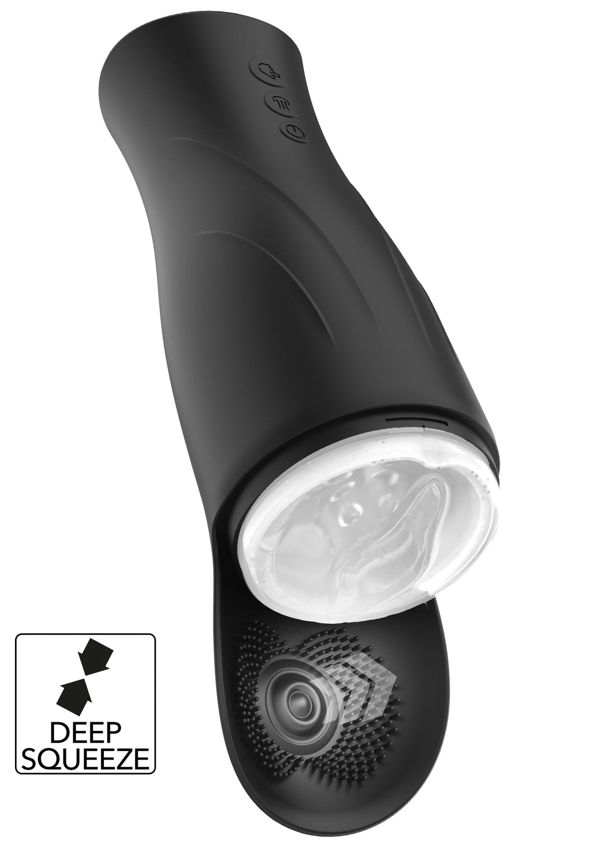 Deep Squeeze Nutbuster Triple Masturbator BLACK - 0