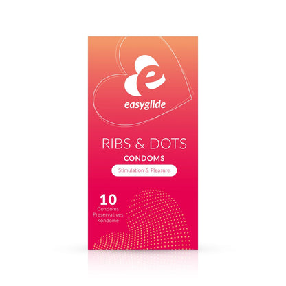 EasyGlide - Ribs and Dots Condooms - 10 stuks - 0