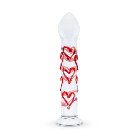 Gildo - Glas G-Punkt/Prostata Dildo mit Herzen Nr. 30