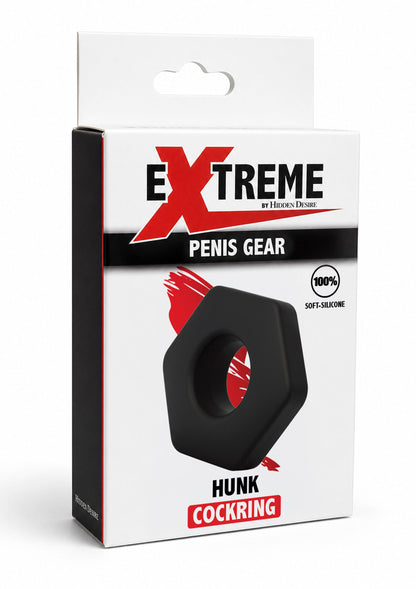 Soft Silicone Hunk C-Ring BLACK - 2