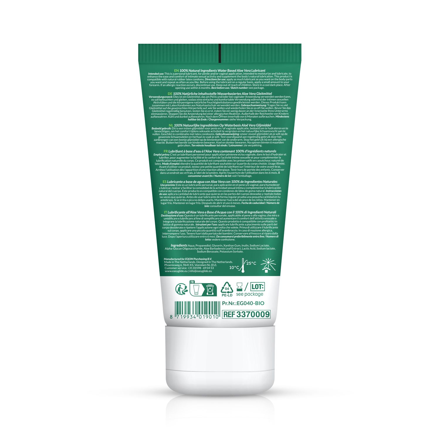 EasyGlide - Bio & Natural Glijmiddel op Waterbasis Aloë vera - 100 ml - 0