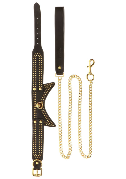 Taboom Vogue Studded Collar and Leash BLACK - 9