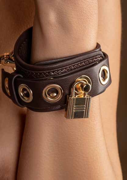 Woven Wrist Cuffs BROWN - 7