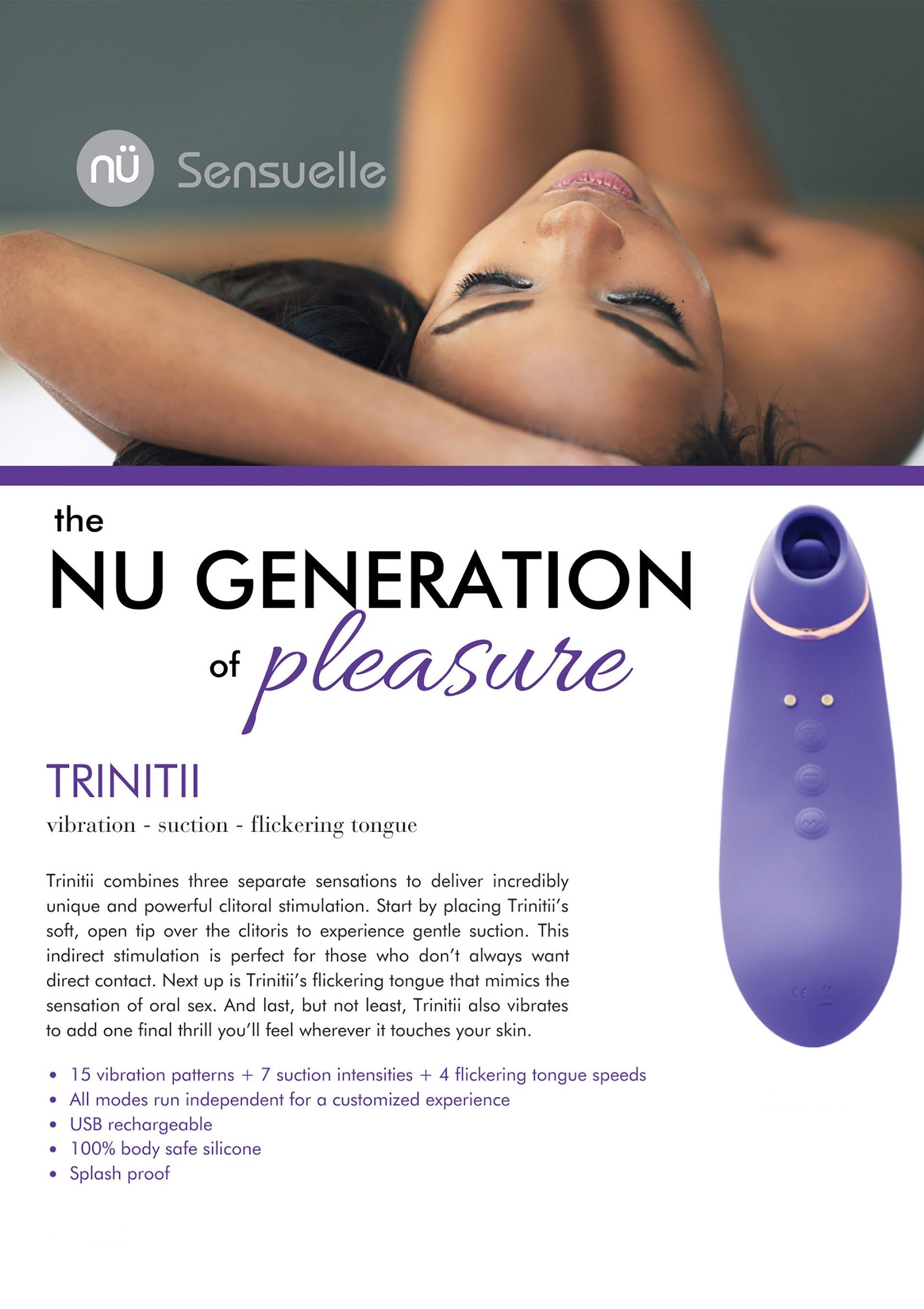 Nu Sensuelle Trinitii 3in1 Tongue VIOLET - 4