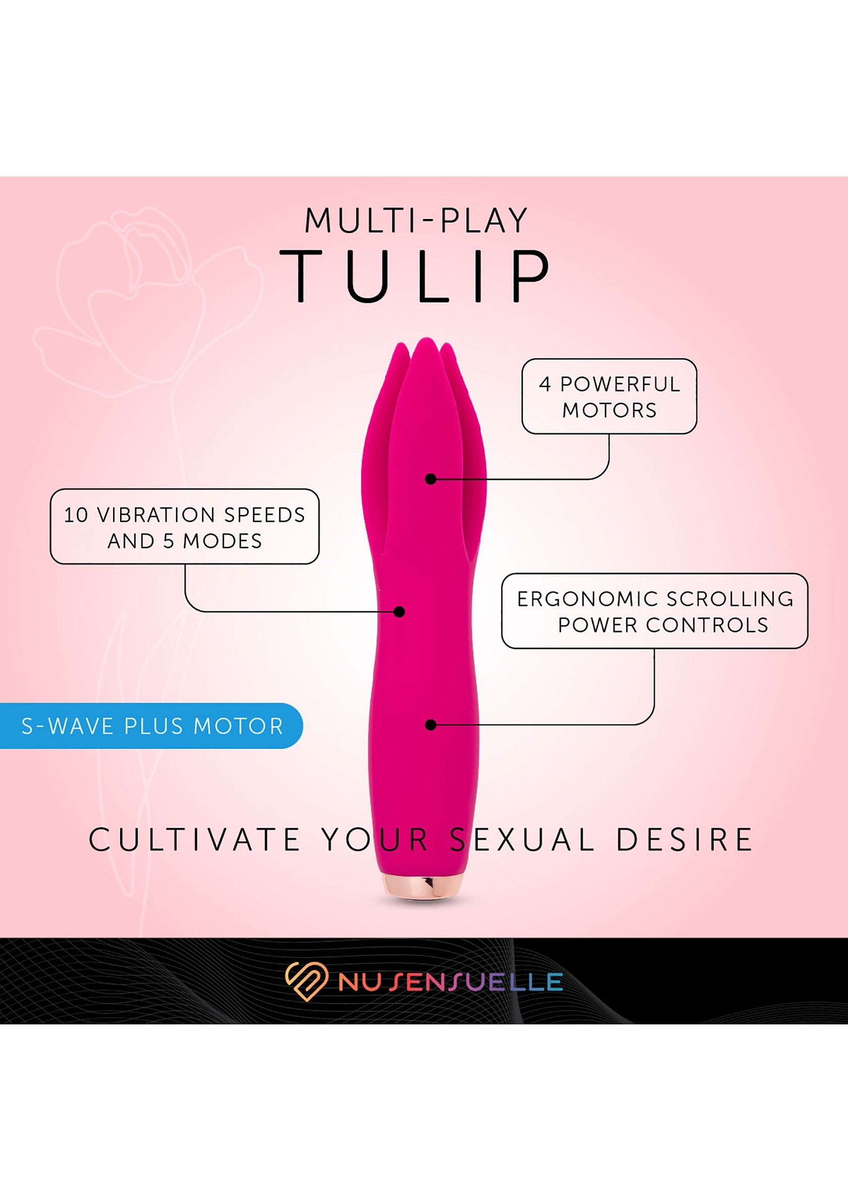 Nu Sensuelle Tulip Multi-Play Vibe PINK - 4