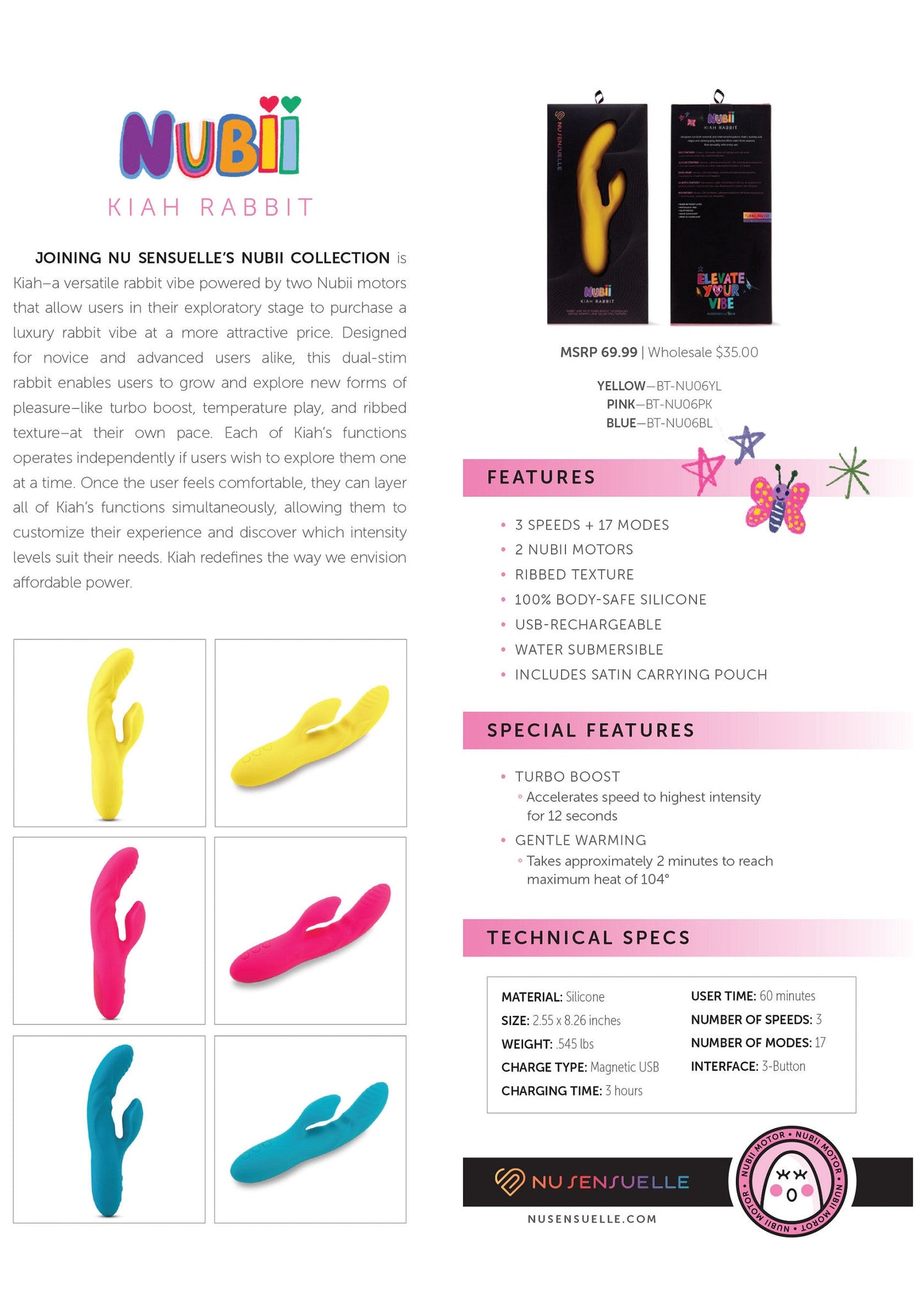 Nubii Kiah Rabbit BLUE - 0