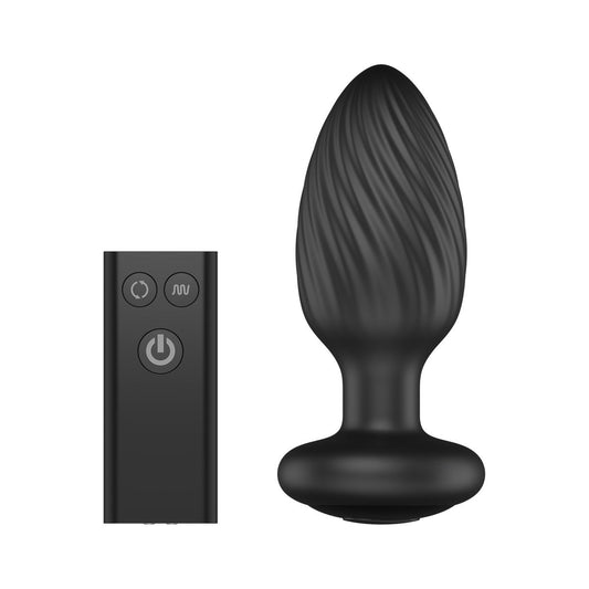 Nexus - Tornado Rotierender Butt Plug - Schwarz
