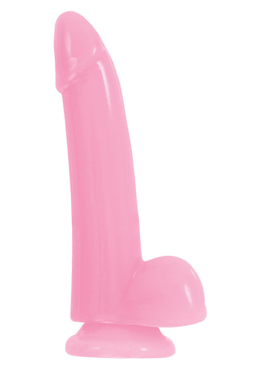 Smooth Glowing Dong 5 inch - Rosa