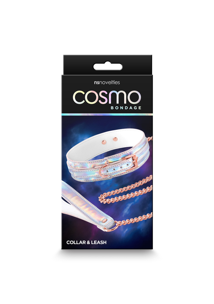 NS Novelties Cosmo Bondage Collar & Leash MULTICOLOR - 0