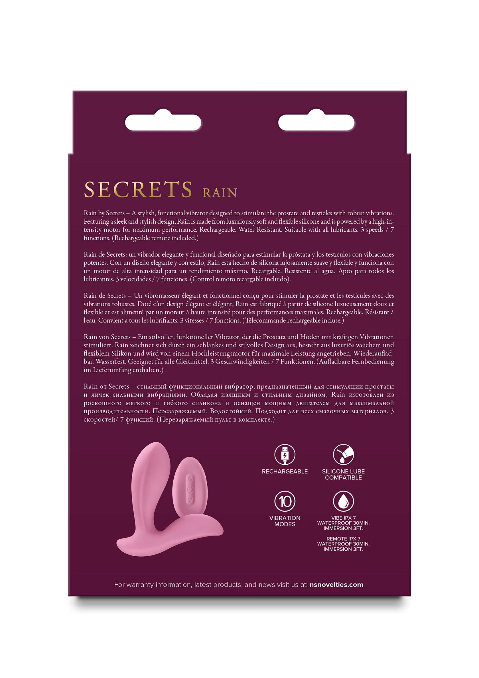 NS Novelties Secrets Rain PINK - 1