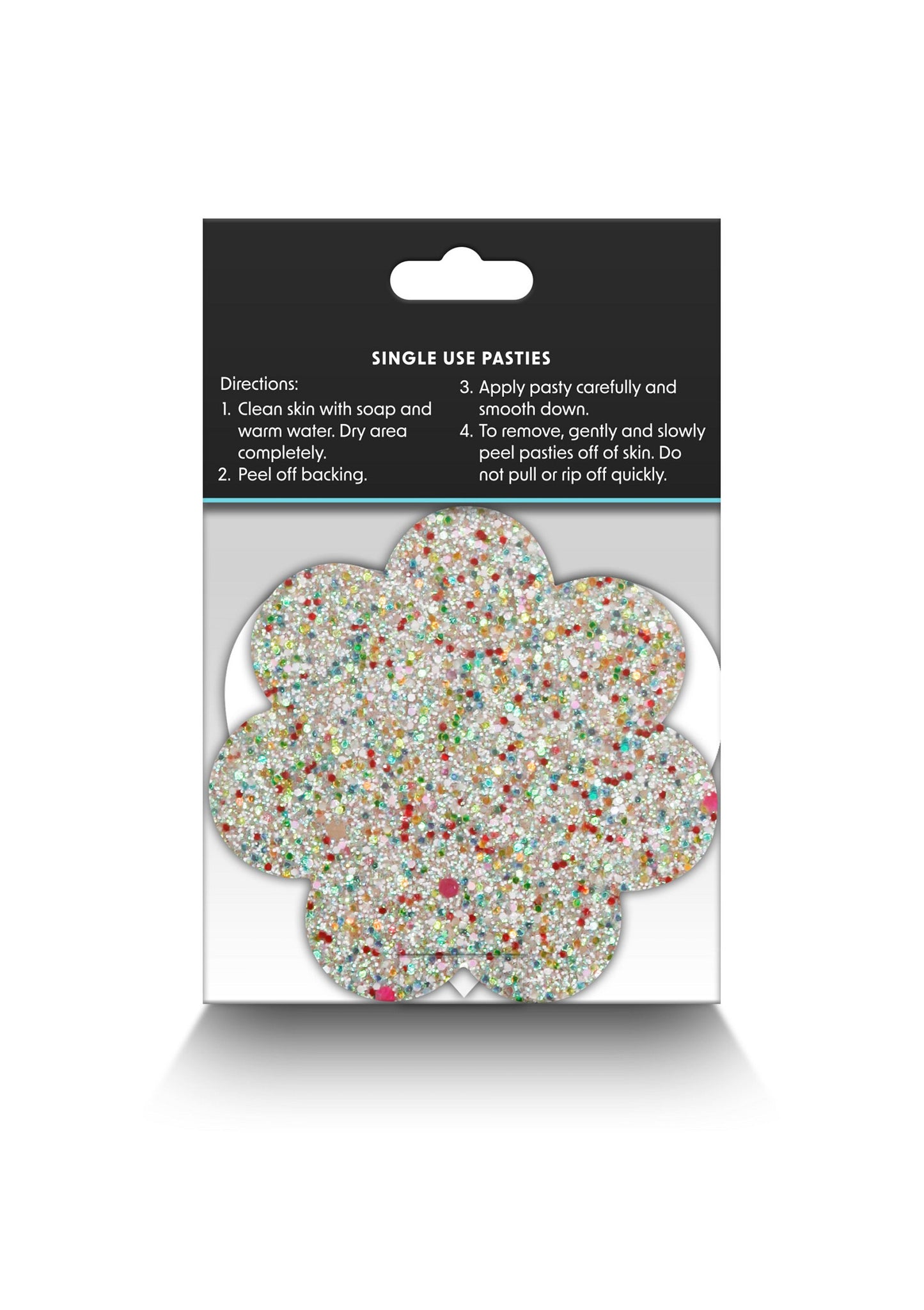 NS Novelties Pretty Pasties Heart & Flower Glow 2 Pair MULTICOLOR - 2
