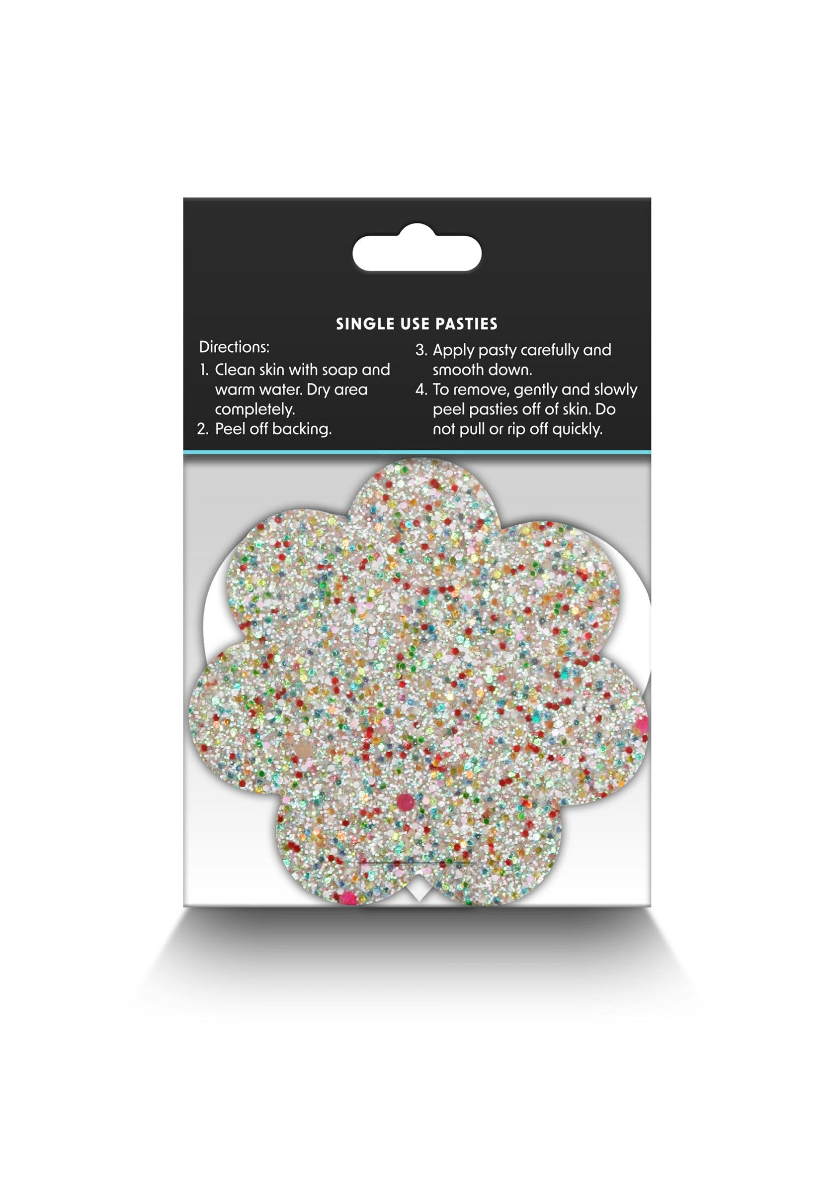 NS Novelties Pretty Pasties Heart & Flower Glow 2 Pair MULTICOLOR - 2