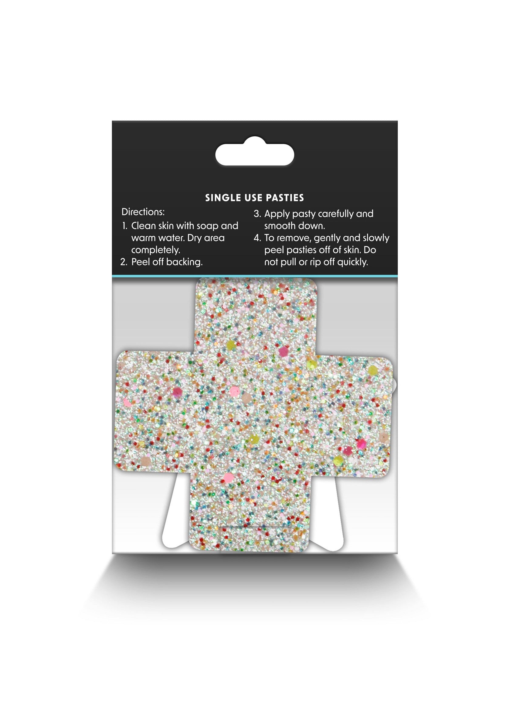 NS Novelties Pretty Pasties Star & Cross Glow 2 Pair MULTICOLOR - 1