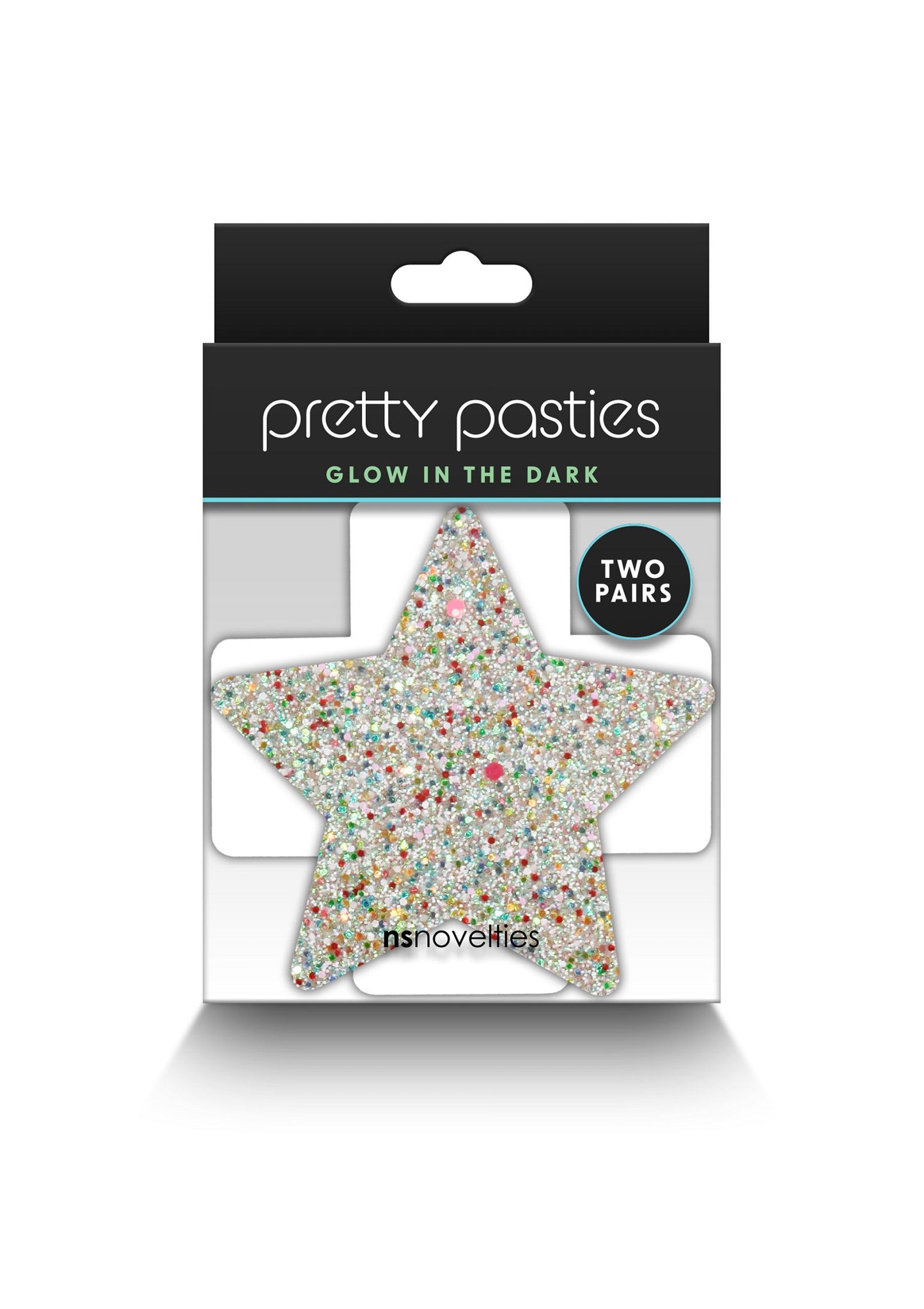 NS Novelties Pretty Pasties Star & Cross Glow 2 Pair MULTICOLOR - 0