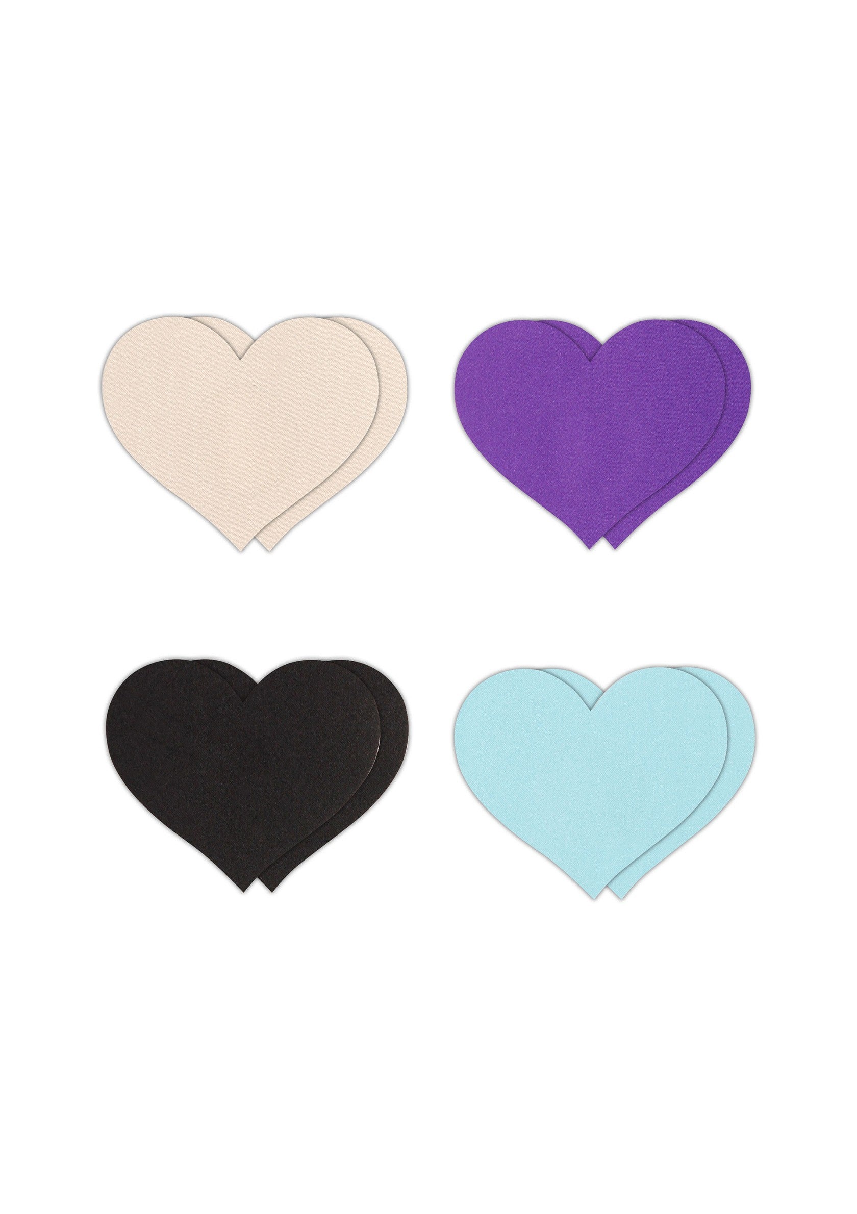 NS Novelties Pretty Pasties Heart I Assorted 4 Pair ASSORT - 2