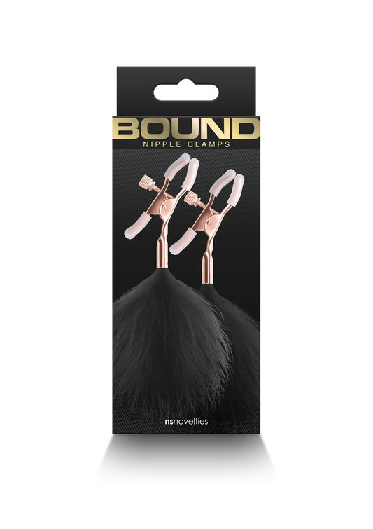 NS Novelties Bound Nipple Clamps F1 - Schwarz
