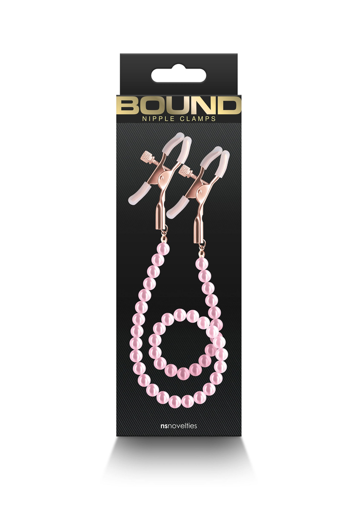 NS Novelties Bound Nipple Clamps DC1 PINK - 0