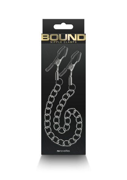 NS Novelties Bound Nipple Clamps DC2 BLACK - 2