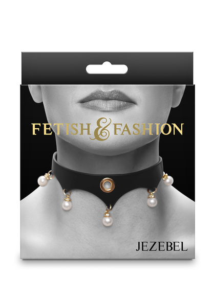 NS Novelties Fetish & Fashion Jezebel Collar BLACK - 0