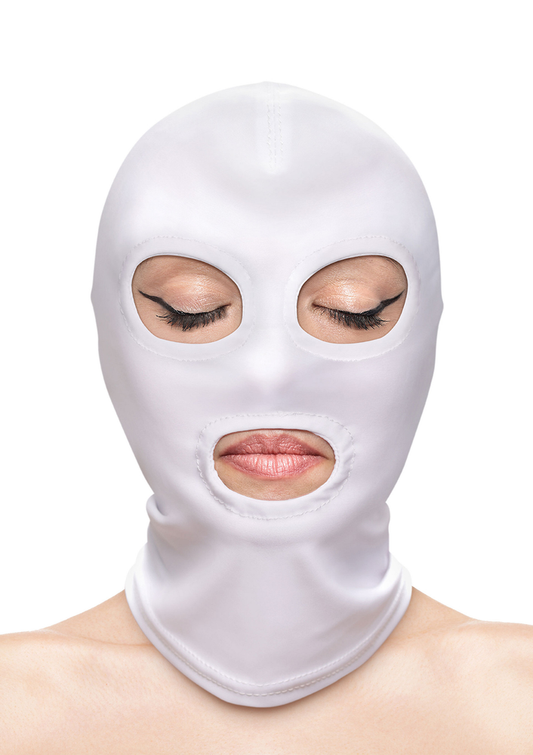 NS Novelties Fetish & Fashion Eyes & Mouth Hood - Weiß