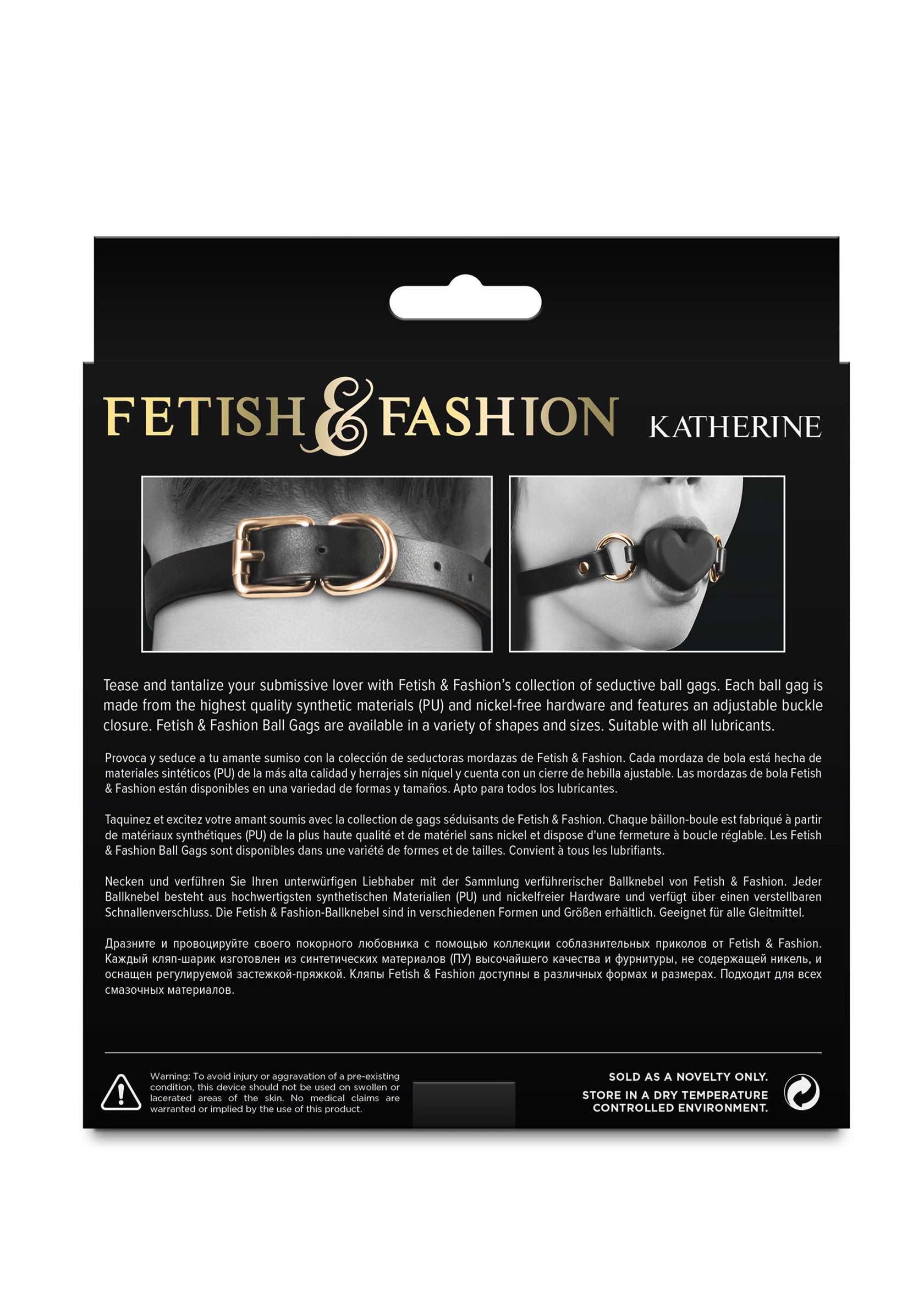 NS Novelties Fetish & Fashion Katherine Gag BLACK - 1