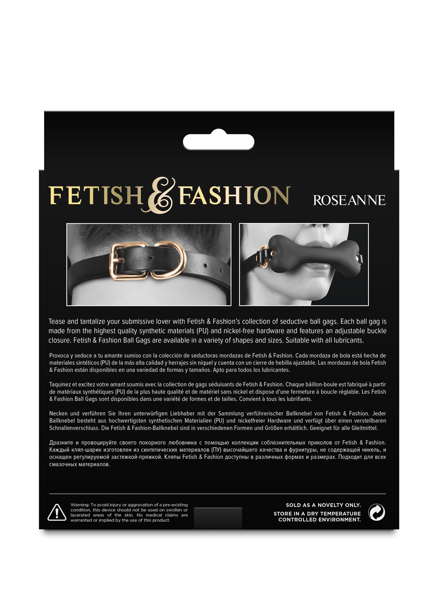 NS Novelties Fetish & Fashion Roseanne Gag BLACK - 2