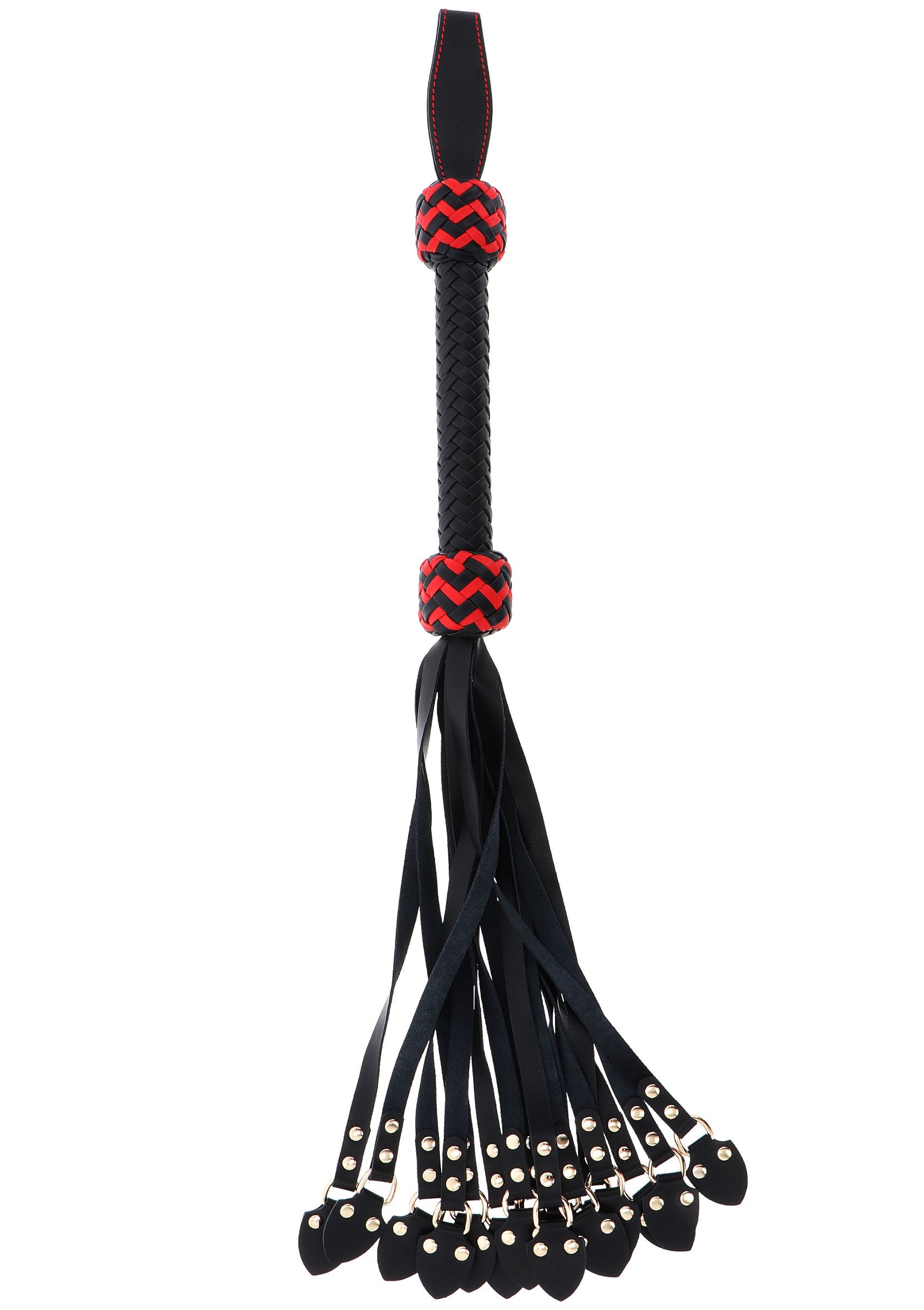 Hidden Desire Masters Real Leather Cat-o-Nine Whip BLACK - 6