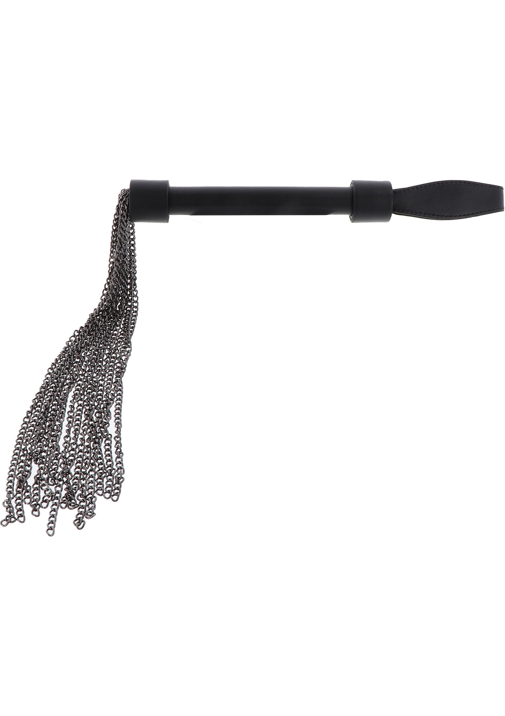 Hidden Desire Masters Real Leather Chain Whip BLACK - 3