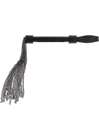 Hidden Desire Masters Real Leather Chain Whip BLACK - 3