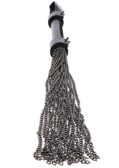 Hidden Desire Masters Real Leather Chain Whip BLACK - 2