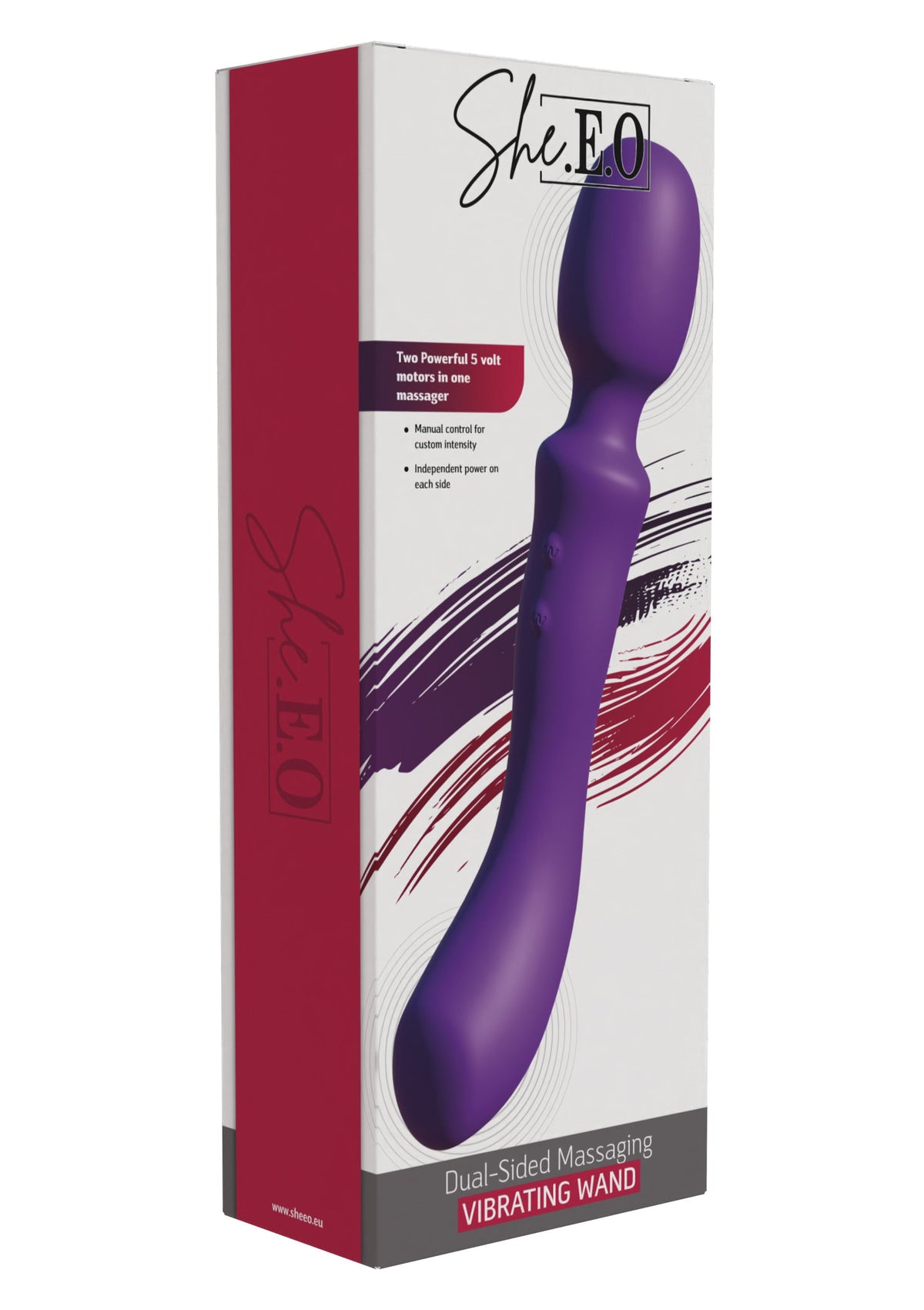 Dual-Sided Massaging Vibrating Wand PURPLE - 2