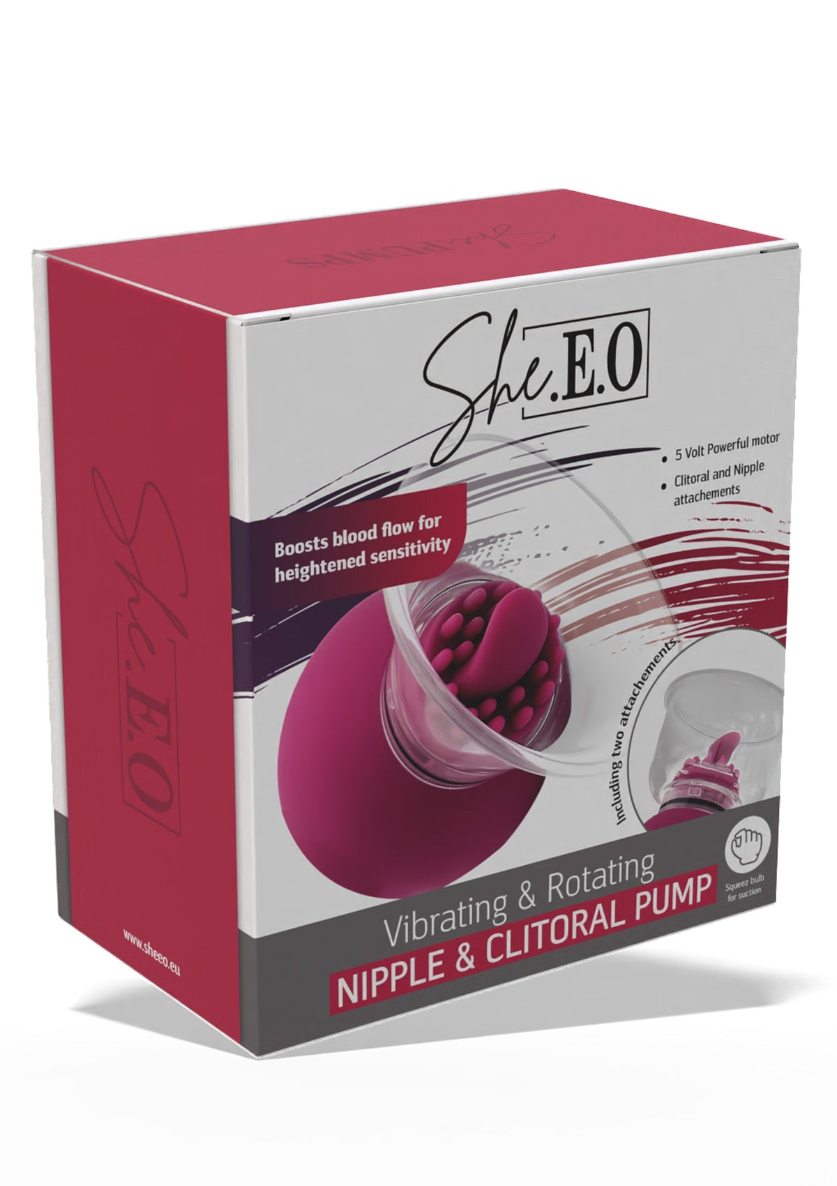 Vibrating & Rotating Nipple & Clitoral Pump PURPLE - 2