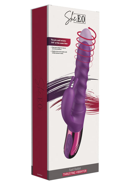 Swirl Rabbit Vibrator PURPLE - 2