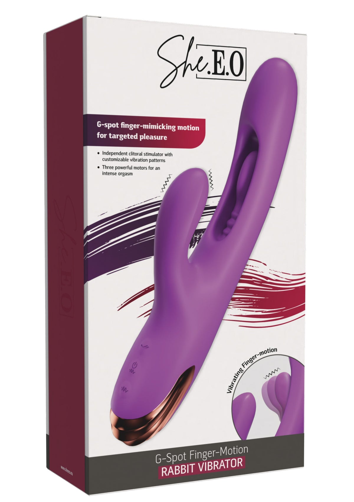 G-Spot Finger-Motion Rabbit PURPLE - 1