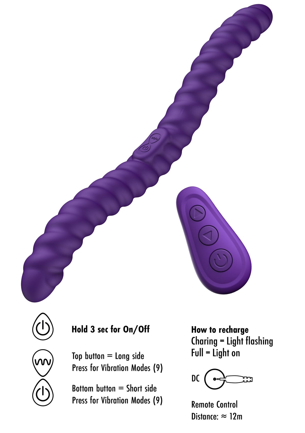 Dual-Sided Flexible Vibrator PURPLE - 2