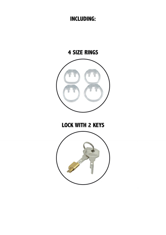 Clear Control Cock Cage Long