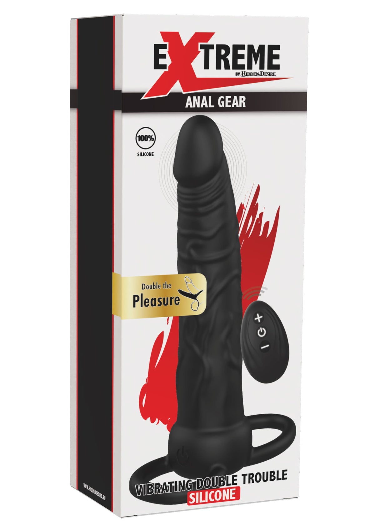 Vibrating Double Trouble Anal Penetrator BLACK - 1