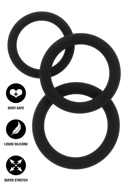 Stamina Starter C-Rings 3 Pcs Set BLACK - 5