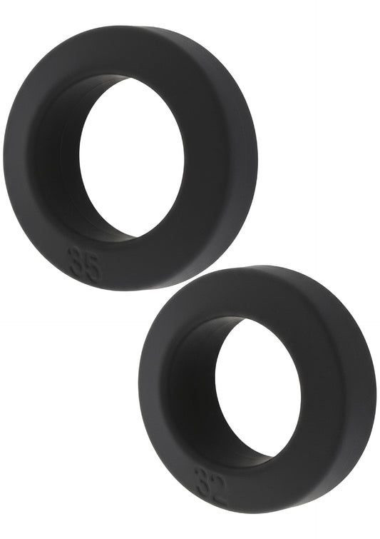 Double Stackers C-Rings 2 Pcs Set L - Schwarz