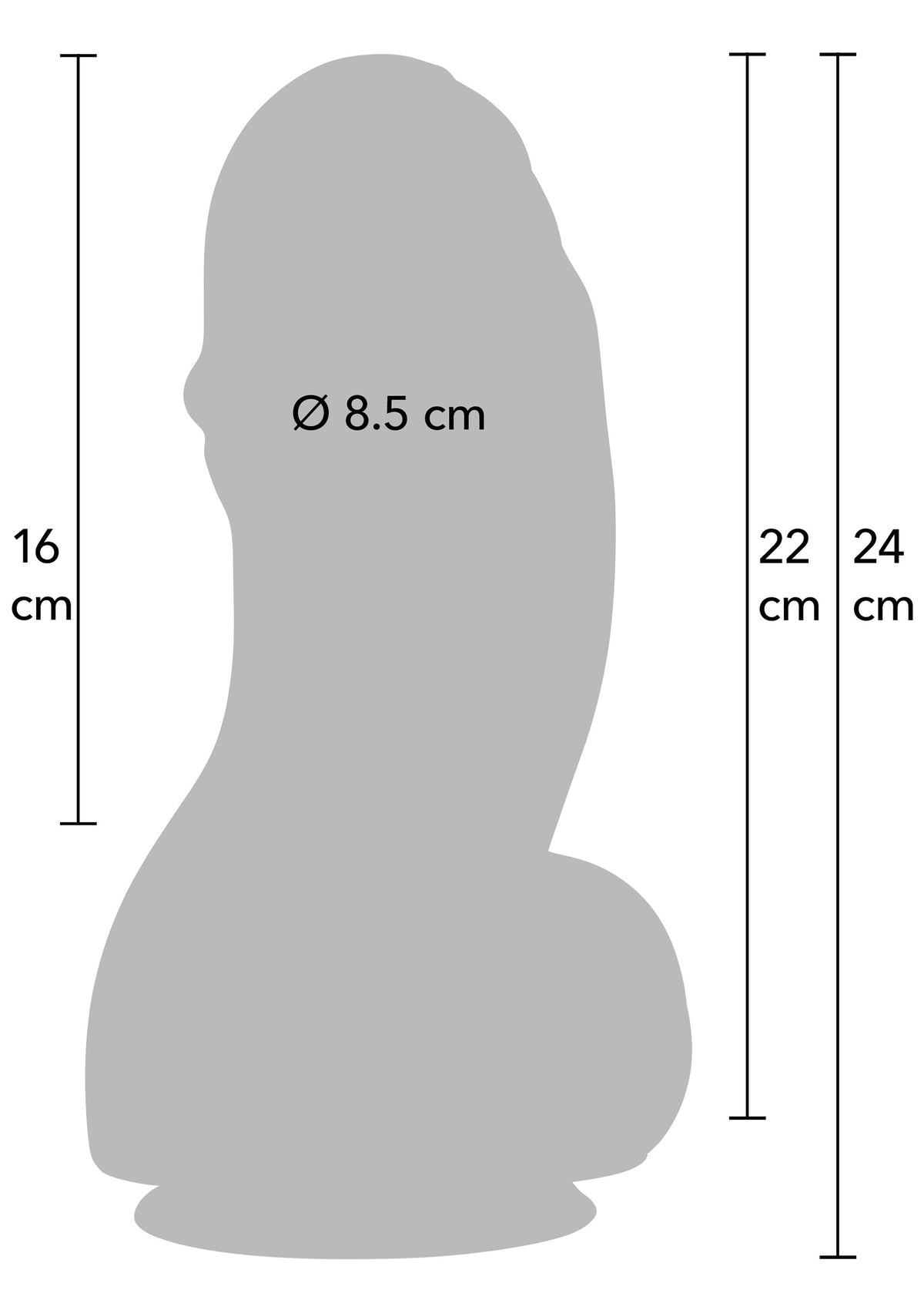 Fat Boys Dildo PVC 22 cm BLACK - 1