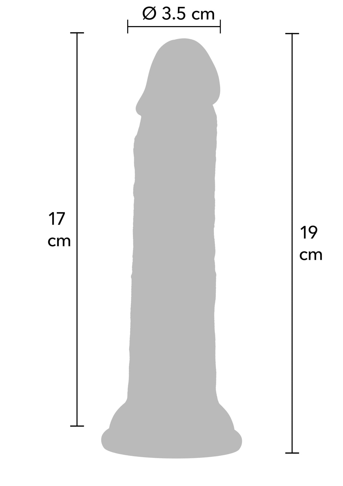 Realistic Dong Liquid Silicone 19 cm BLACK - 1