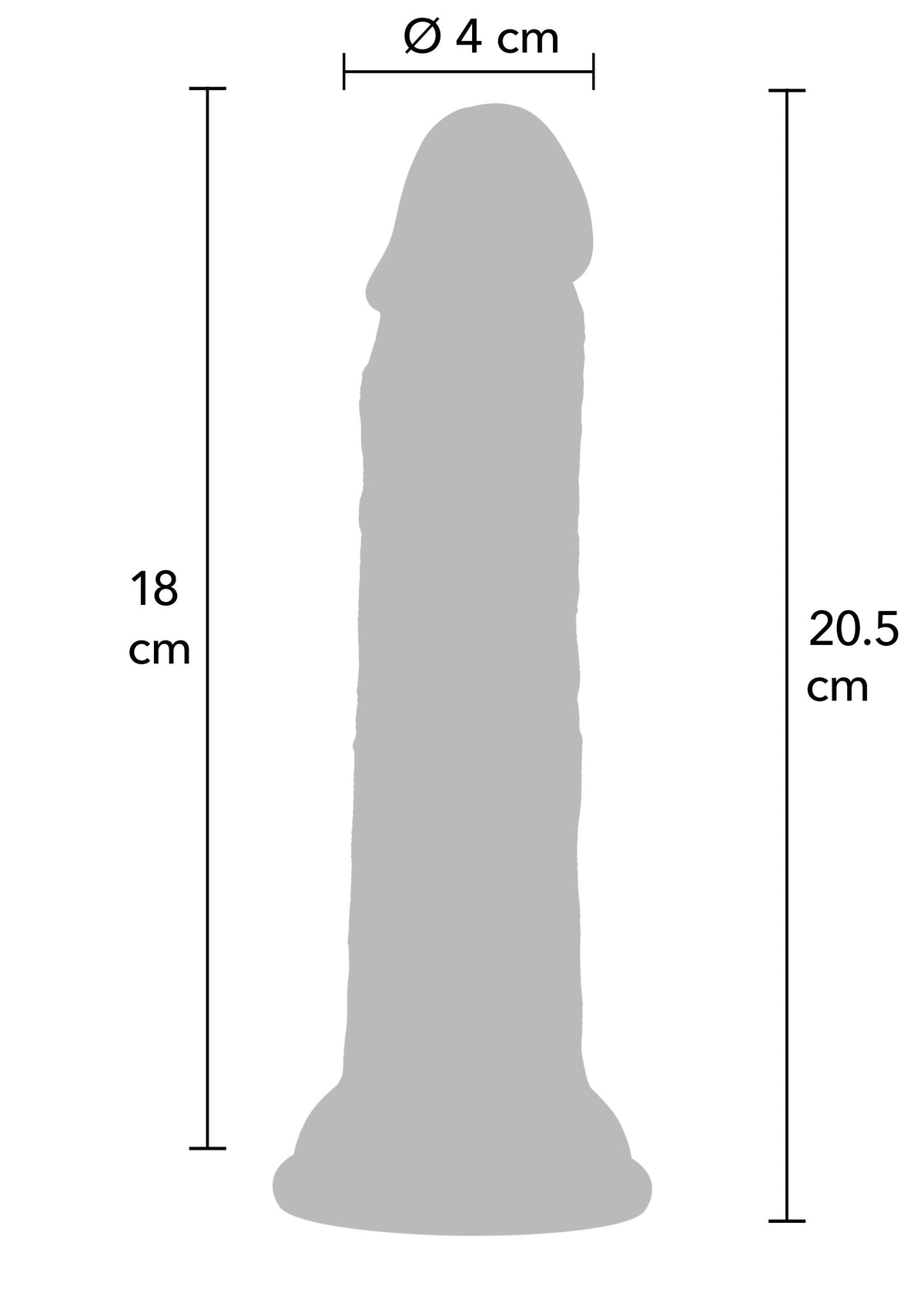 Realistic Dong Liquid Silicone 20.5 cm BLACK - 1