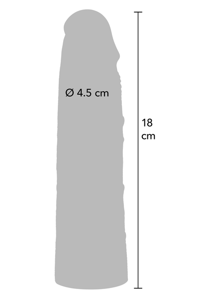 Penis Sleeve Liquid Silicone 18 cm SKIN - 5