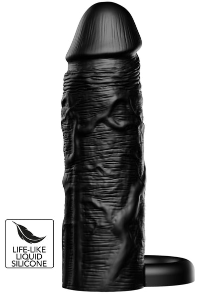 Penis Sleeve Liquid Silicone Ring 15 cm BLACK - 0