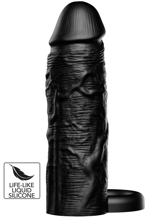 Penis Sleeve Liquid Silicone Ring 15 cm - Schwarz