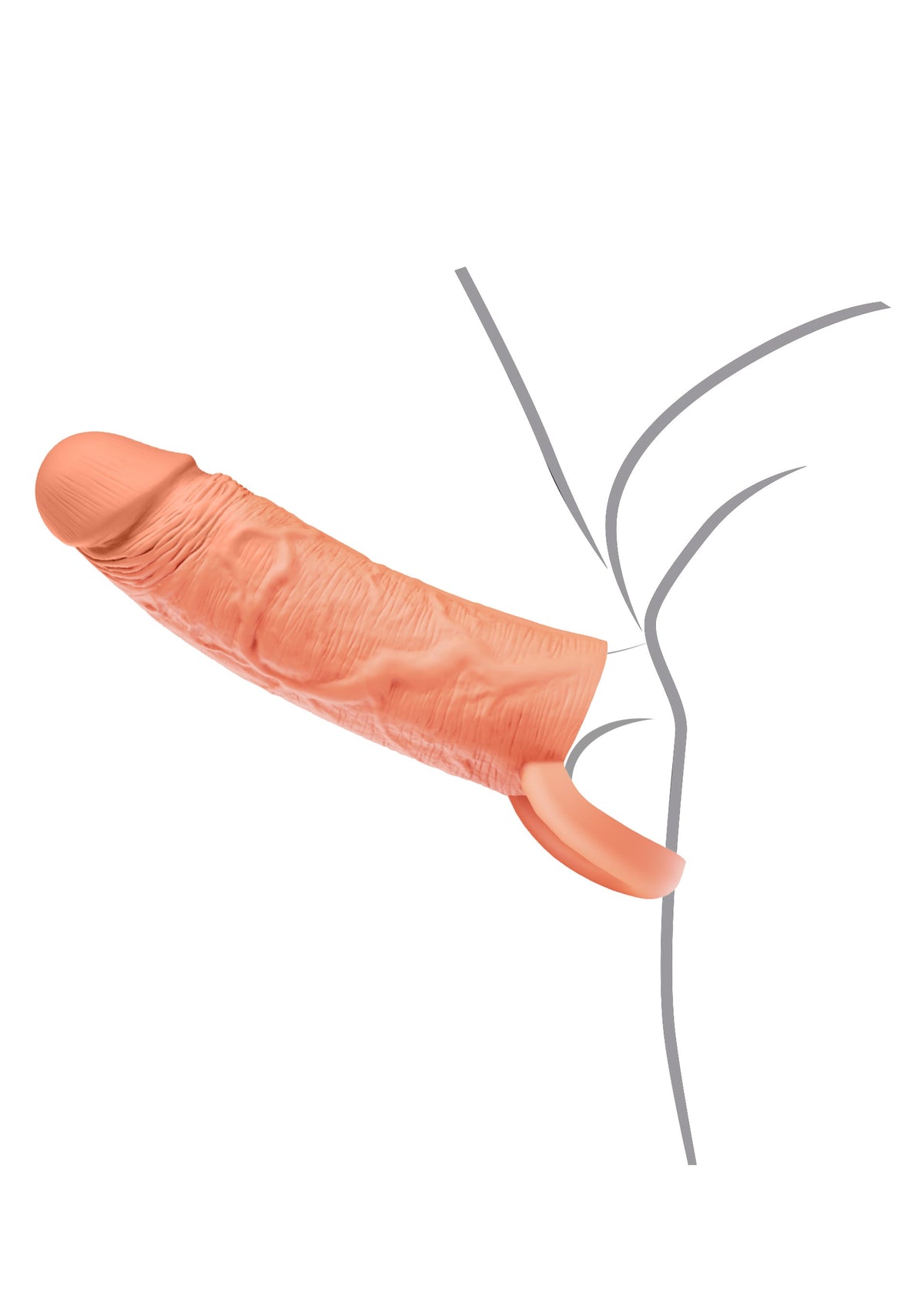 Penis Sleeve Liquid Silicone Ring 18 cm SKIN - 4